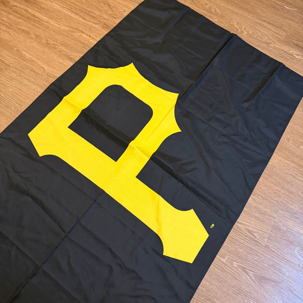 Pittsburgh Pirates MLB Flag One Size Black Yellow Logo Grommets Banner